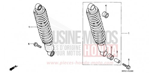 KISSEN, HINTEN CB500R de 1994